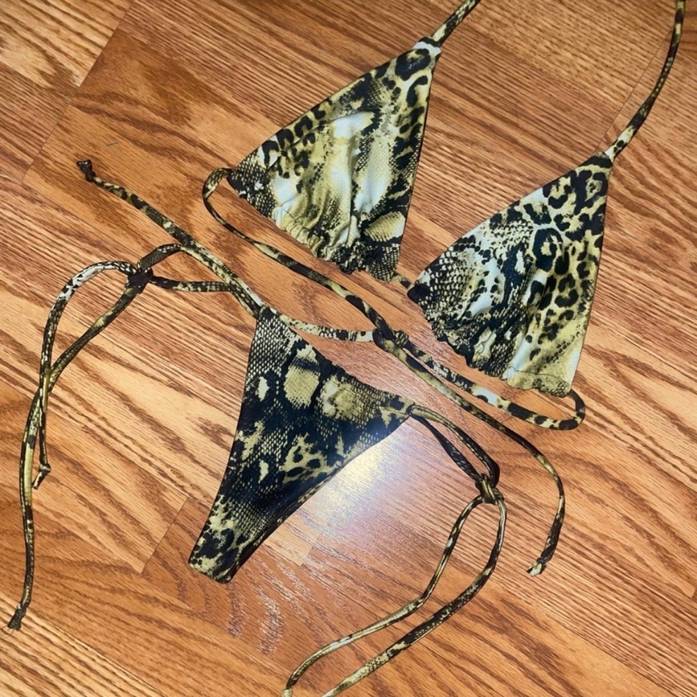 Animal Print Sexy Handmade Bikini Set Swimsuit Swimwear Bathing suit